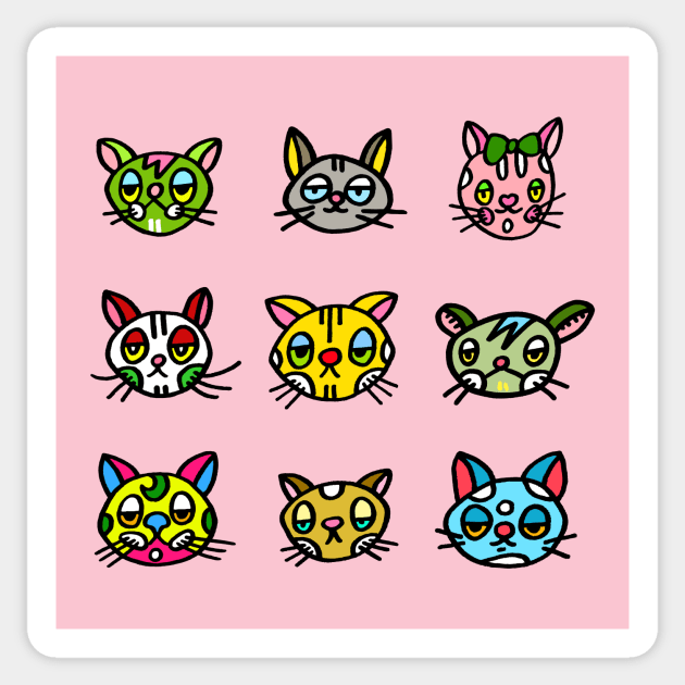 Cats Sticker by AdrianaStore